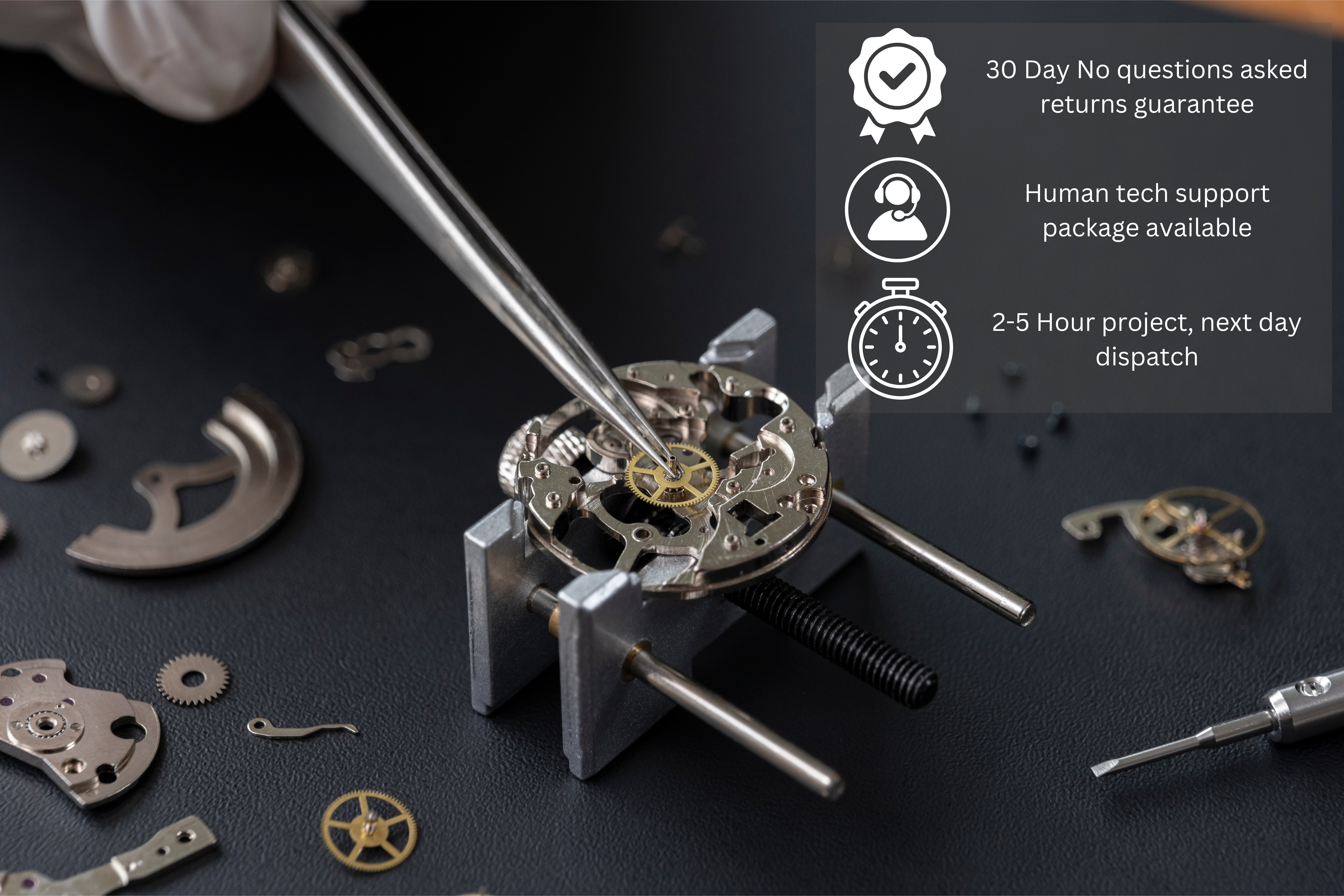 Hands-on watchmaking made simple—create your own timepiece with ease.